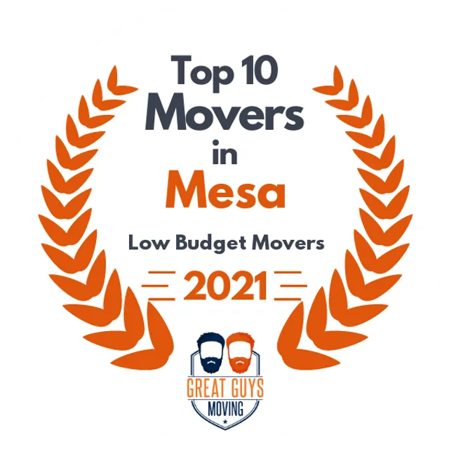 Top 10 Movers in Mesa, AZ 2021 award