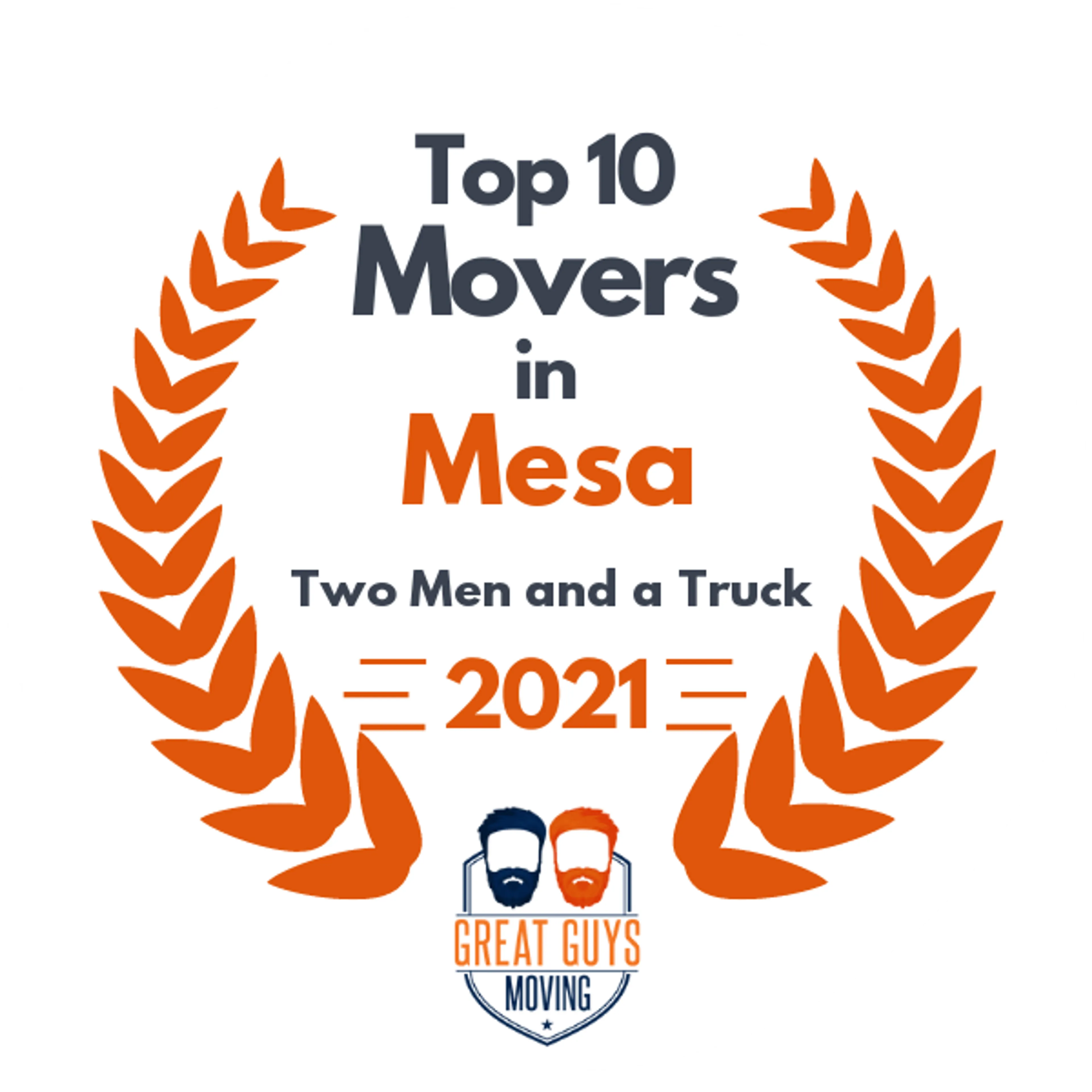 Top 10 Movers in Mesa, AZ 2021 award
