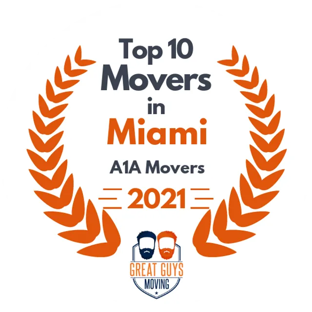 Top 10 Movers in Miami, FL 2021 award