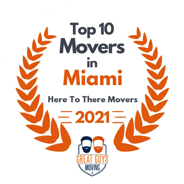 Top 10 Movers in Miami, FL 2021 award