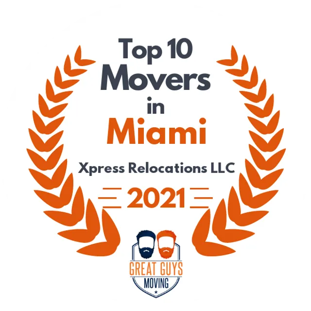 Top 10 Movers in Miami, FL 2021 award