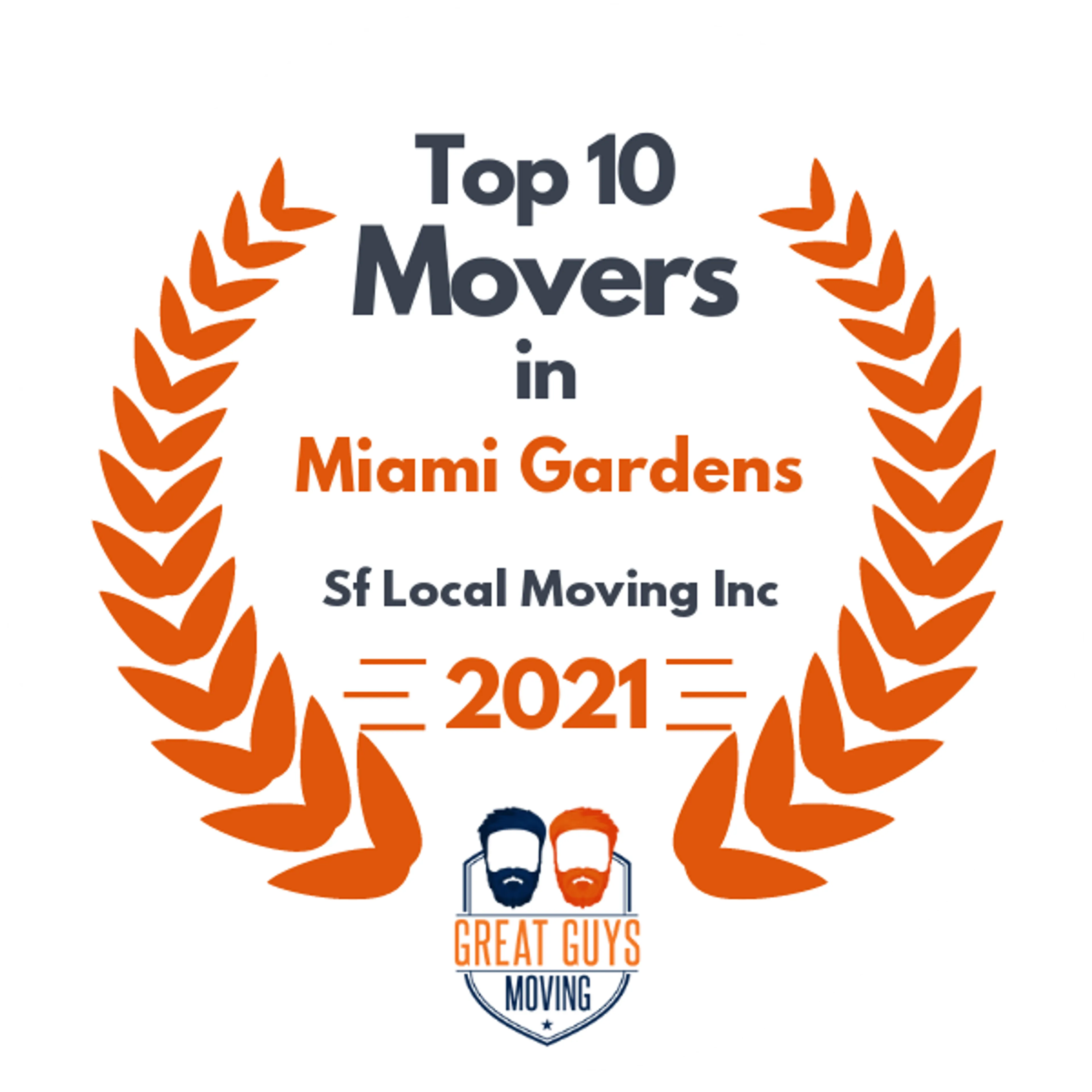 Top 10 Movers in Miami, FL 2021 award