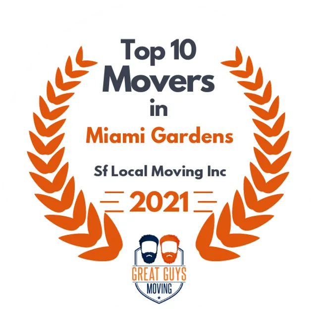 Top 10 Movers in Miami, FL 2021 award