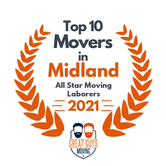 Top 10 Movers in Midland, TX 2021 award