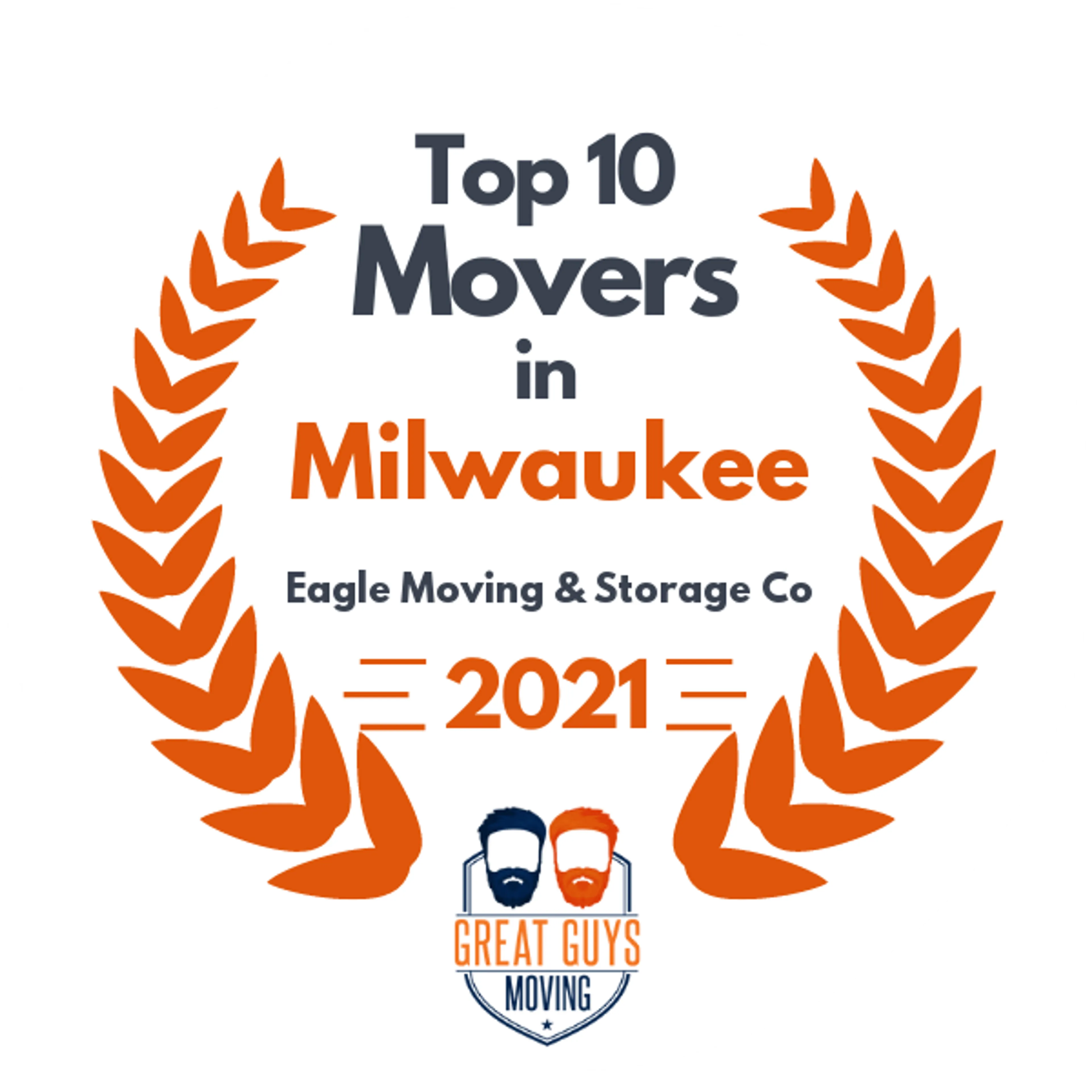 Top 10 Movers in Milwaukee, WI 2021 award