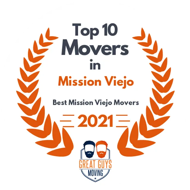 Top 10 Movers in Anaheim, CA 2021 award