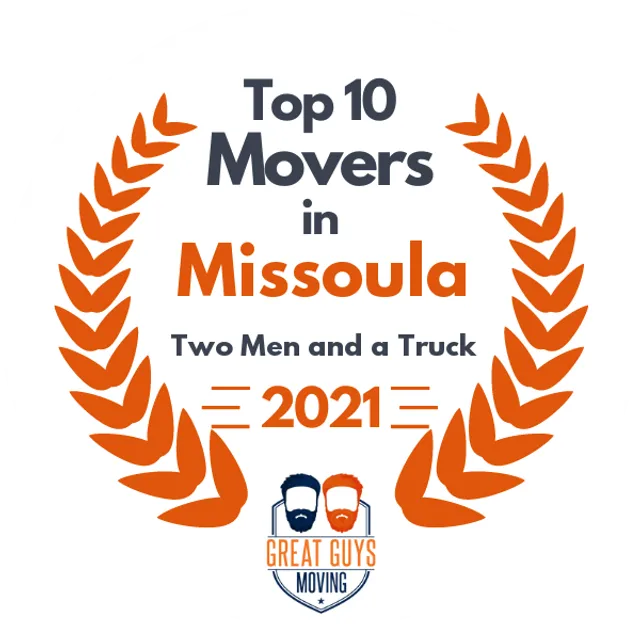 Top 10 Movers in Missoula, MT 2021 award