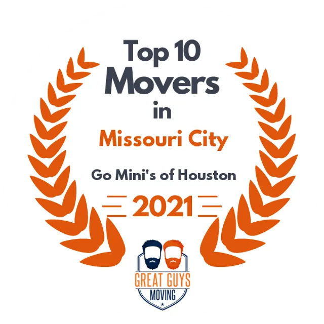 Top 10 Movers in Sugar Land, TX 2021 award