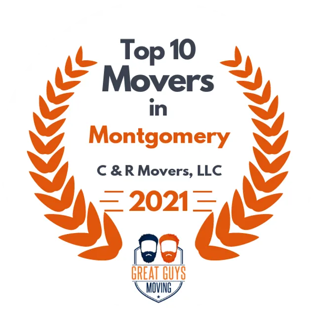 Top 10 Movers in Montgomery, AL 2021 award