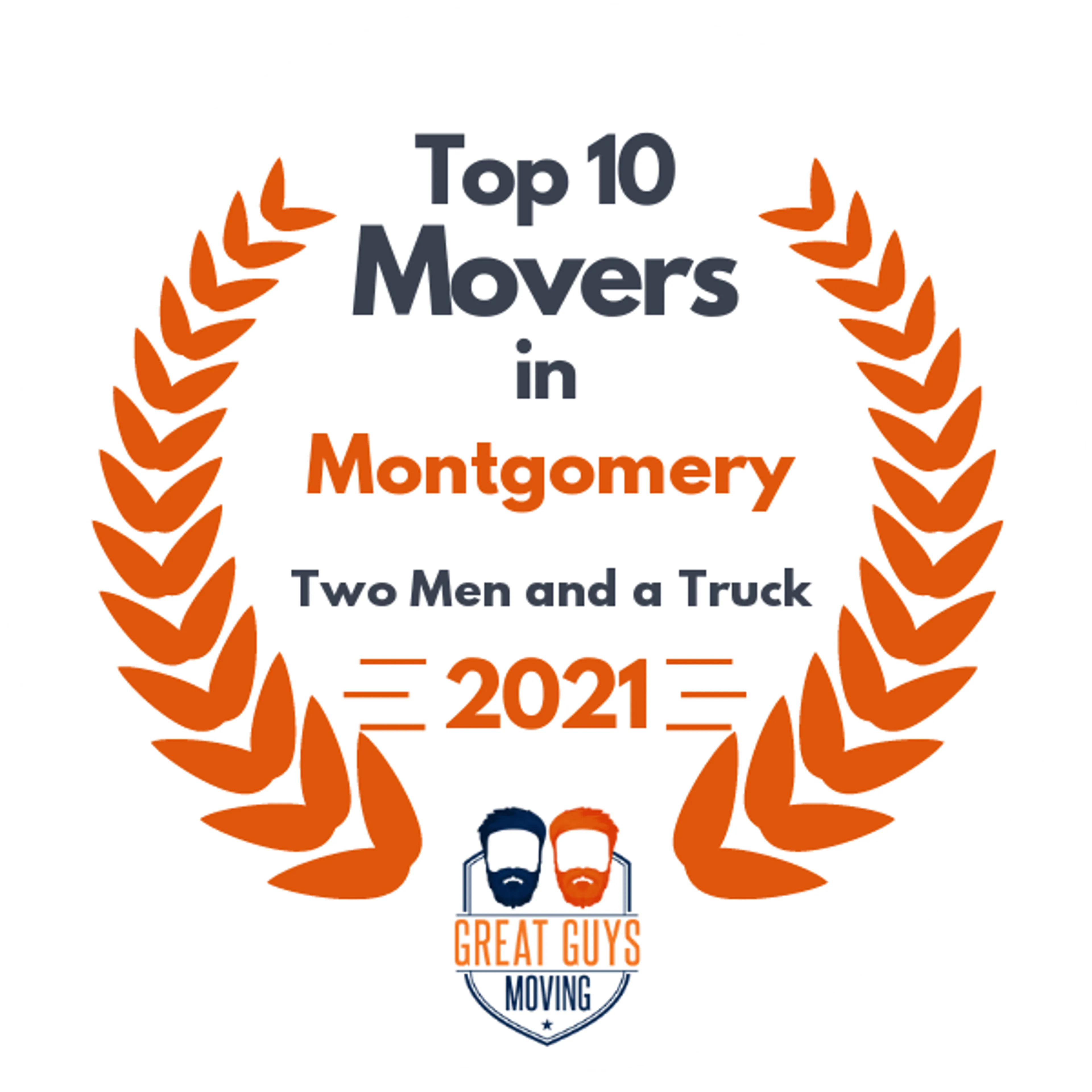 Top 10 Movers in Montgomery, AL 2021 award