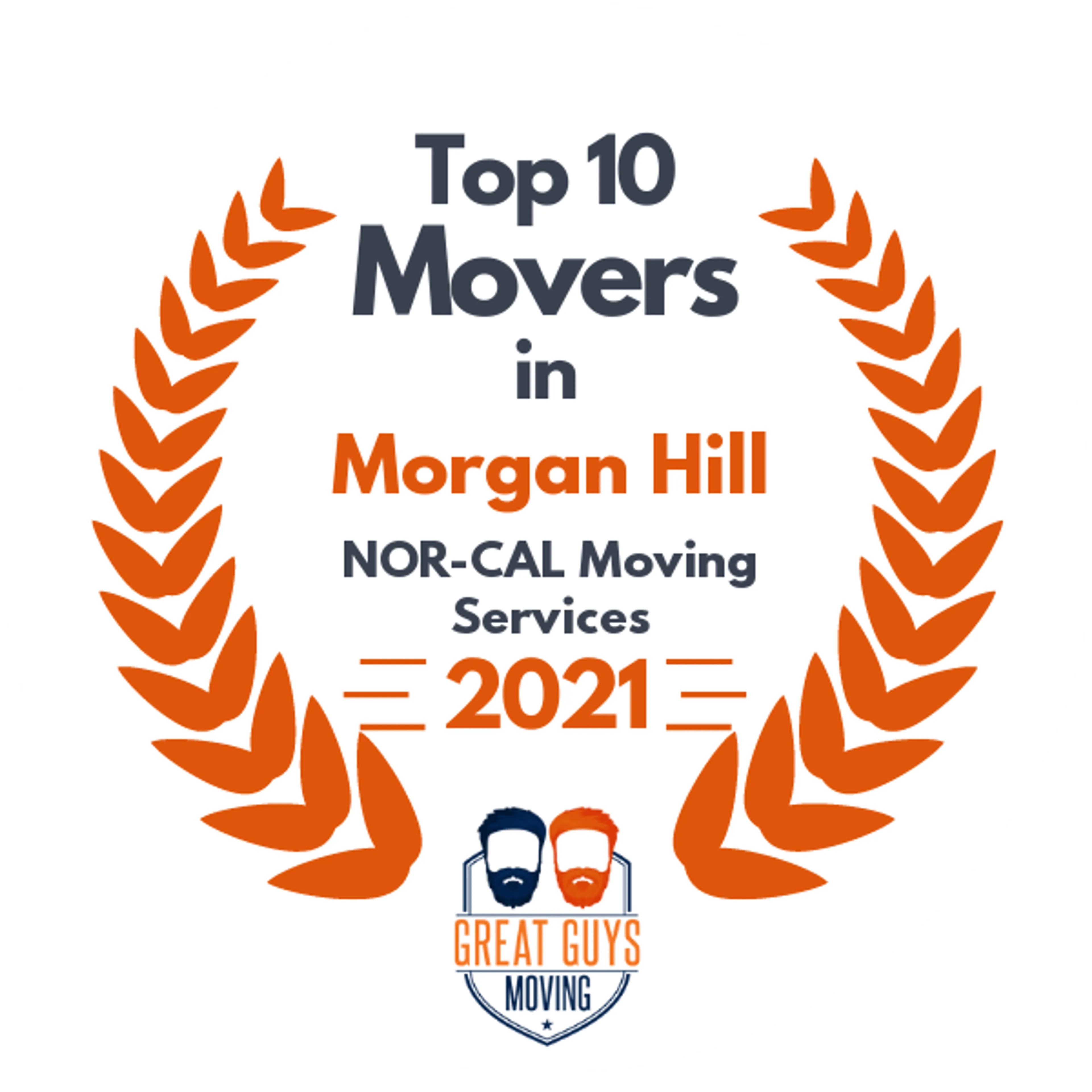 Top 10 Movers in San Jose, CA 2021 award