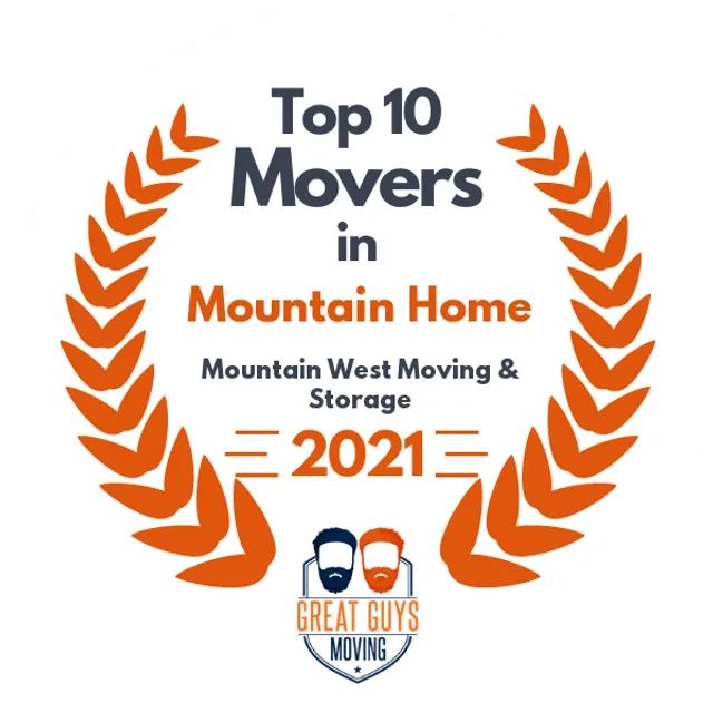 Top 10 Movers in West Linn, OR 2021 award