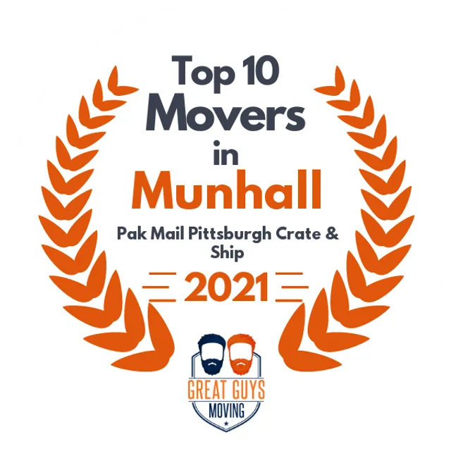 Top 10 Movers in Monroeville, PA 2021 award