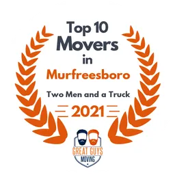 top 10 ranked movers in murfreesboro 2021 two men and a truck image