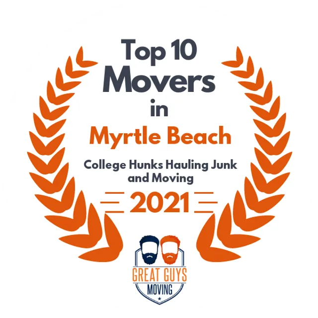 Top 10 Movers in Myrtle Beach, SC 2021 award