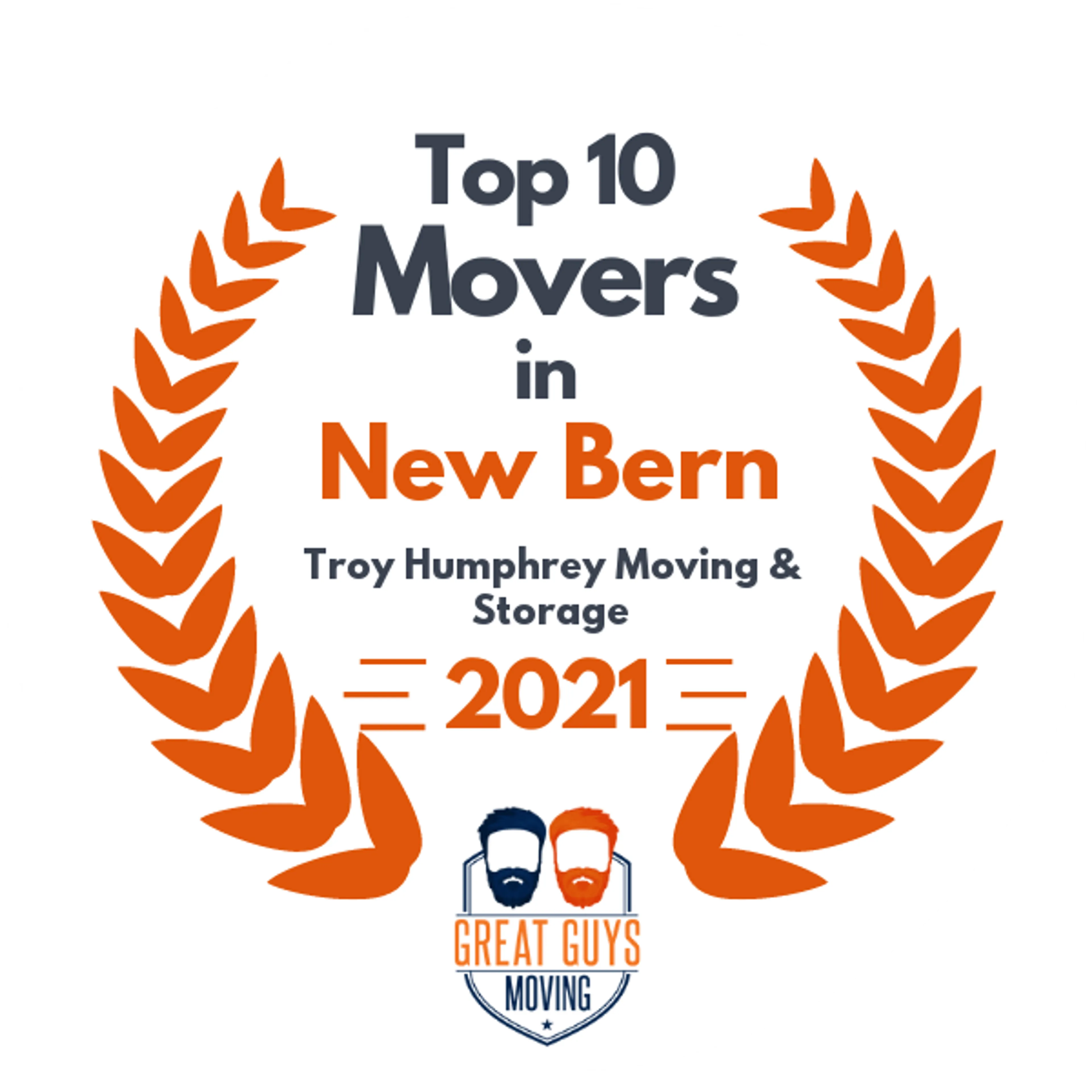 Top 10 Movers in Jacksonville, NC 2021 award