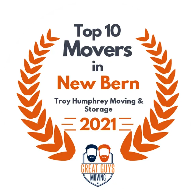 Top 10 Movers in Jacksonville, NC 2021 award