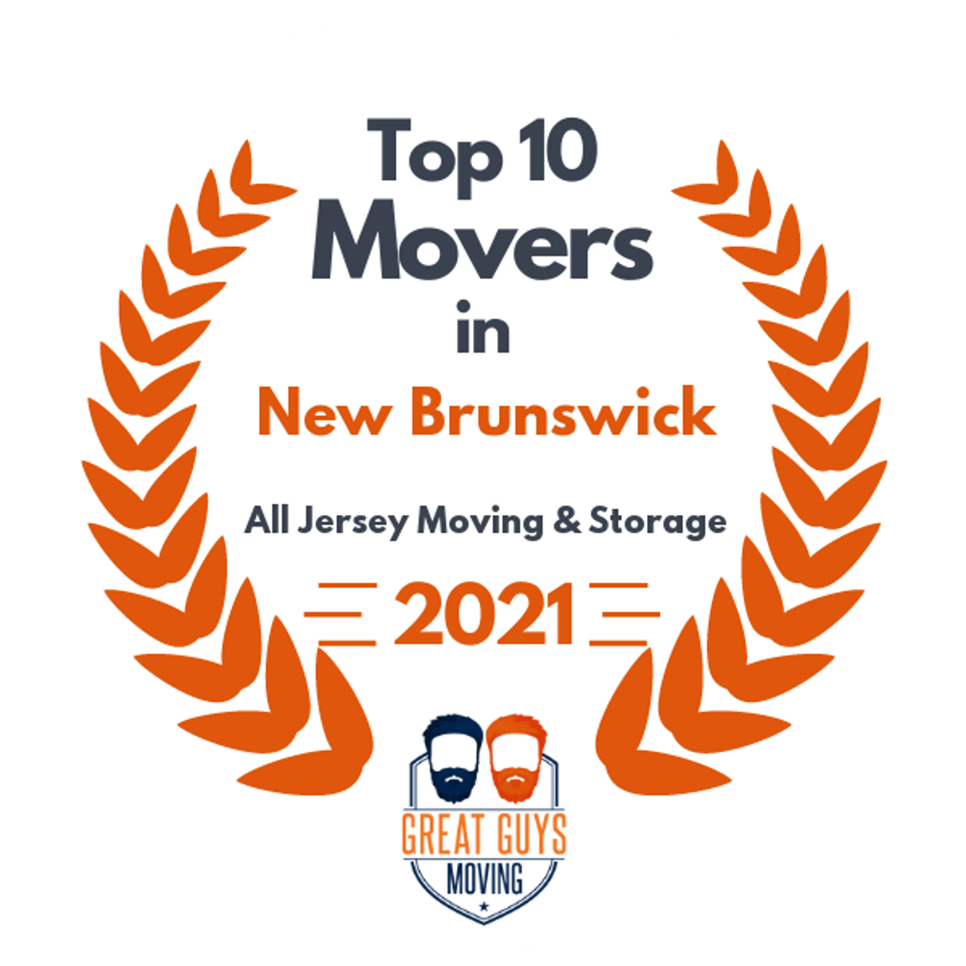 Top 10 Movers in Jersey City, NJ 2021 award