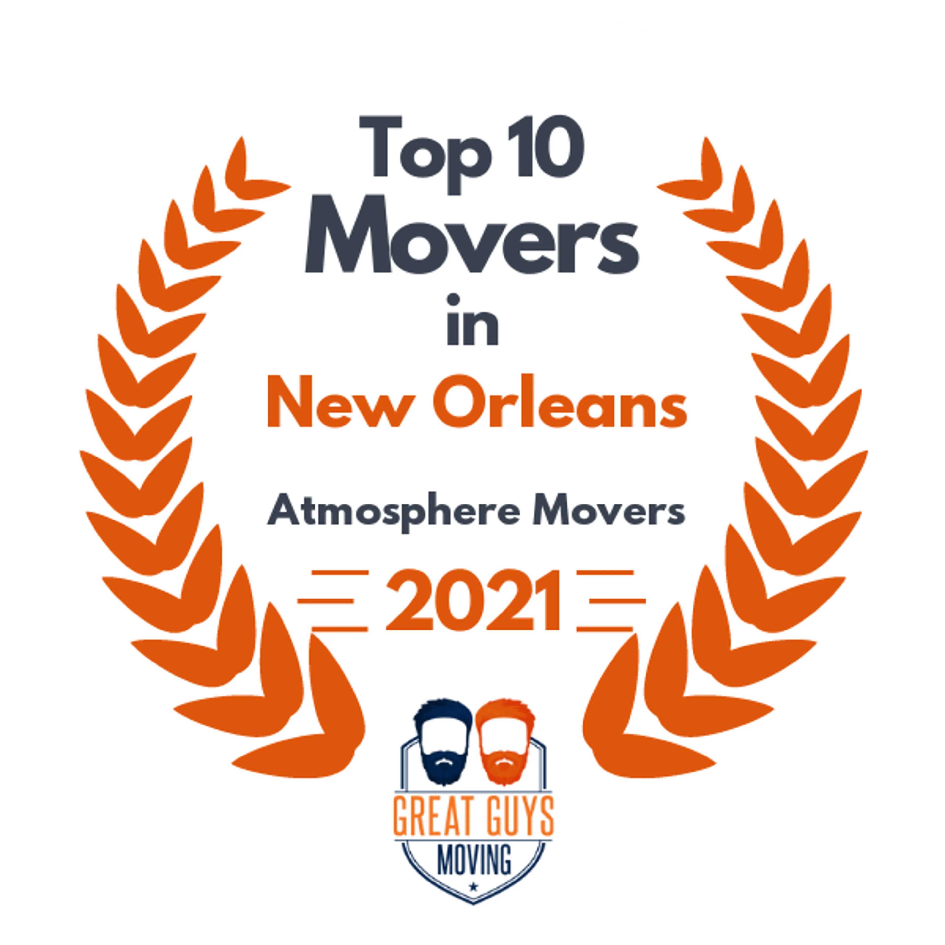 Top 10 Movers in New Orleans, LA 2021 award
