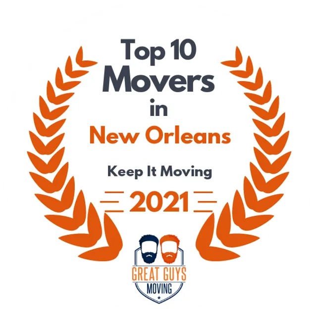 Top 10 Movers in New Orleans, LA 2021 award