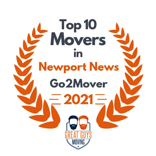 Top 10 Movers in Virginia Beach, VA 2021 award