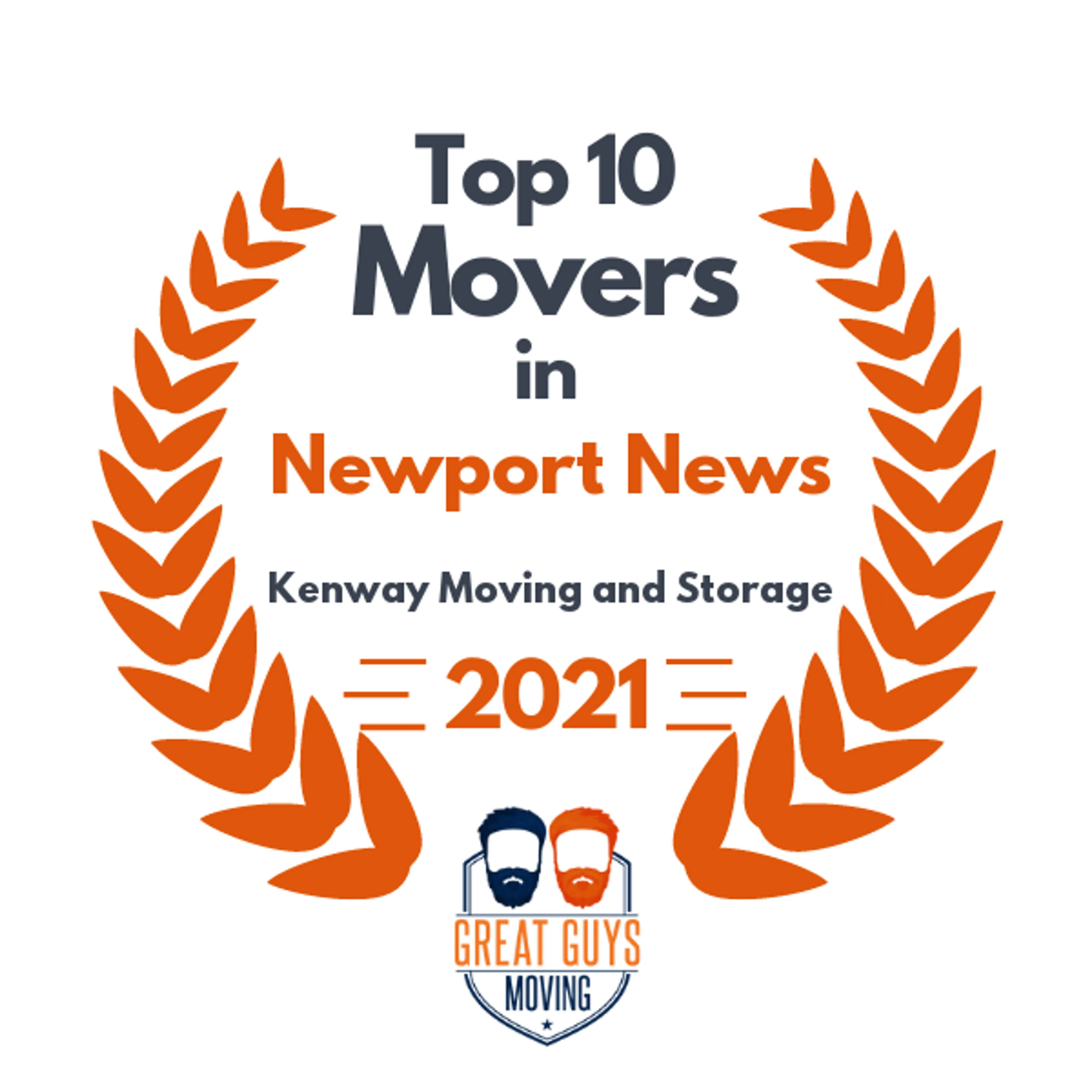Top 10 Movers in Virginia Beach, VA 2021 award