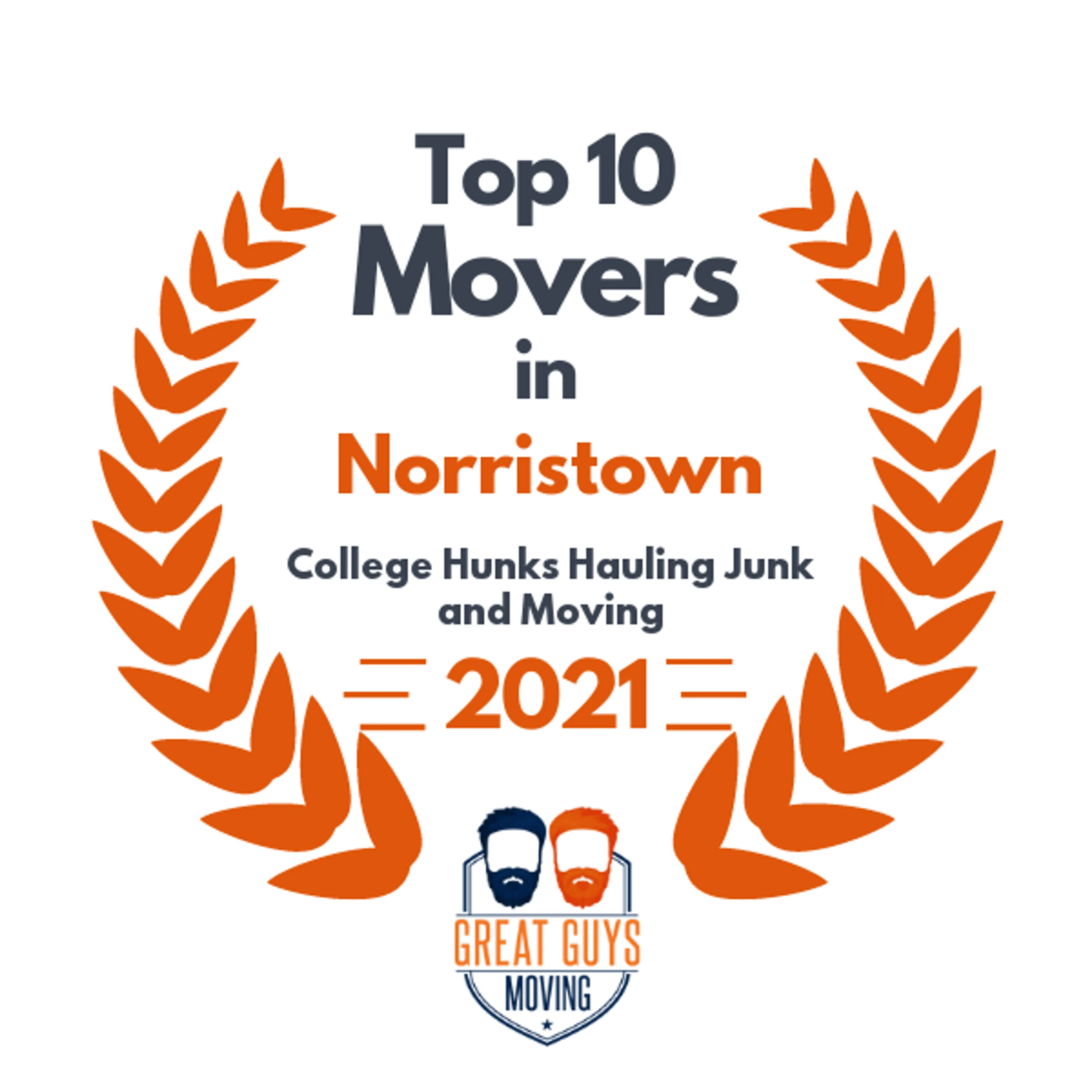 Top 10 Movers in Philadelphia, PA 2021 award