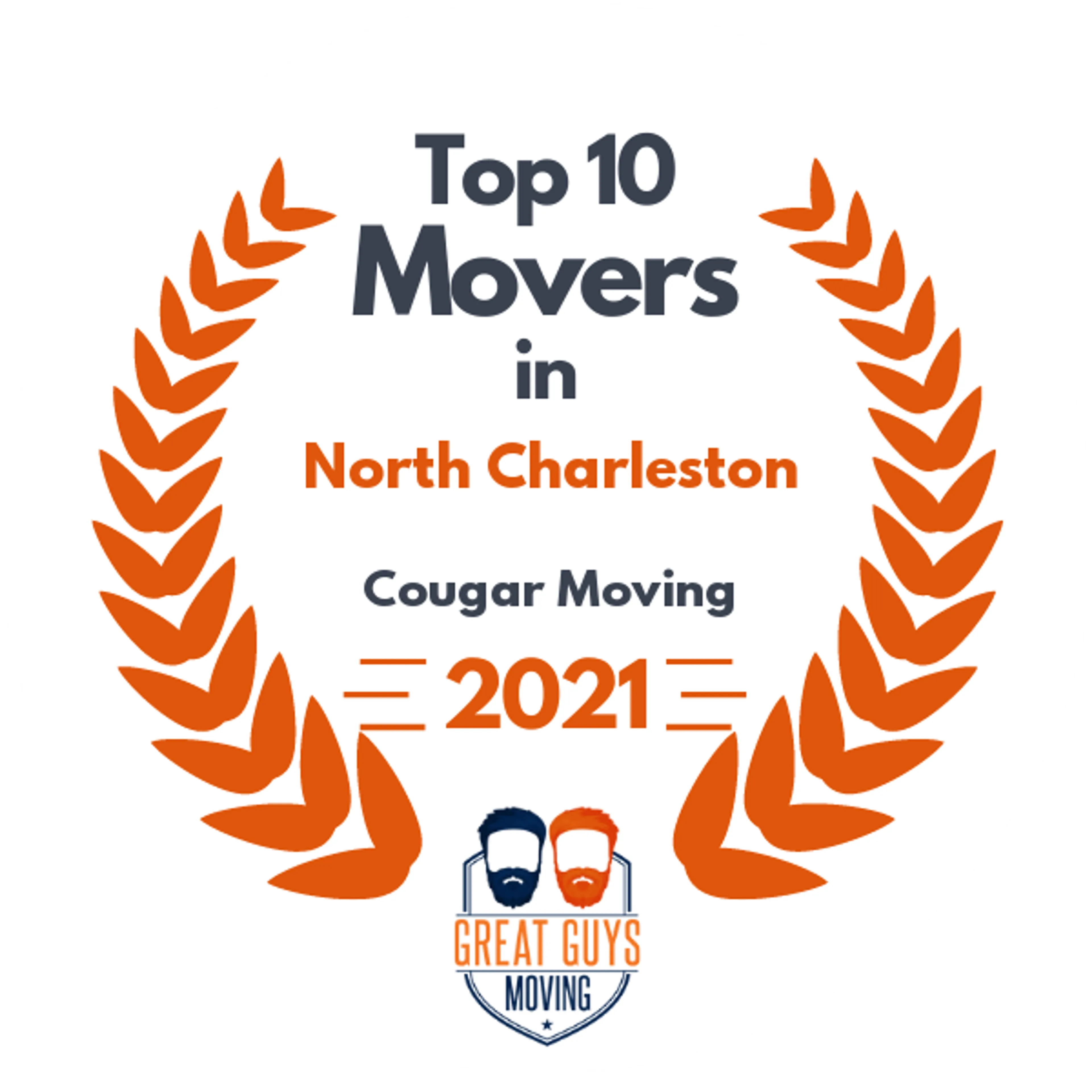 Top 10 Movers in Charleston, SC 2021 award