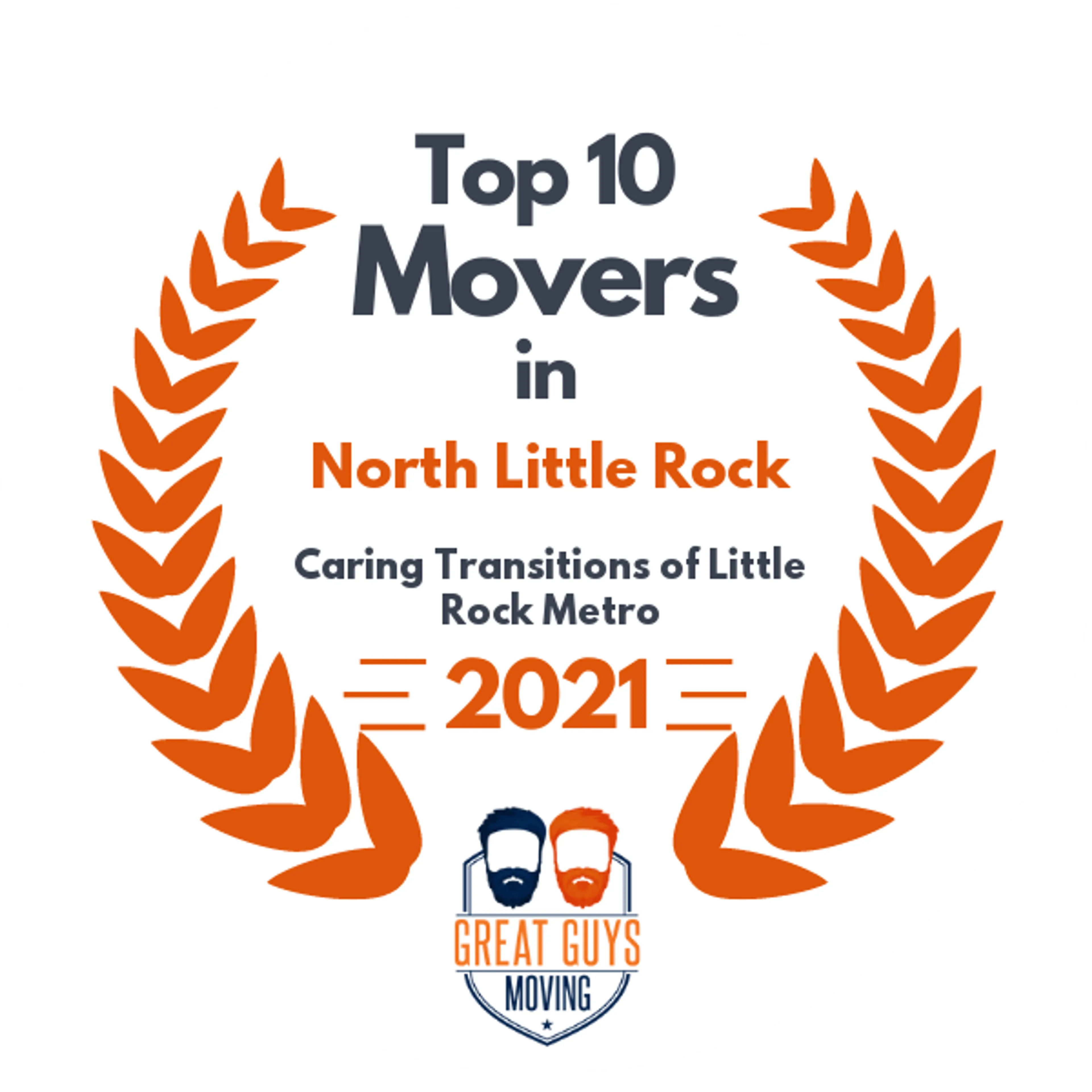 Top 10 Movers in North Little Rock, AR 2021 award