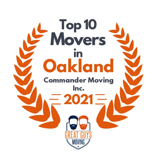 Top 10 Movers in San Francisco, CA 2021 award