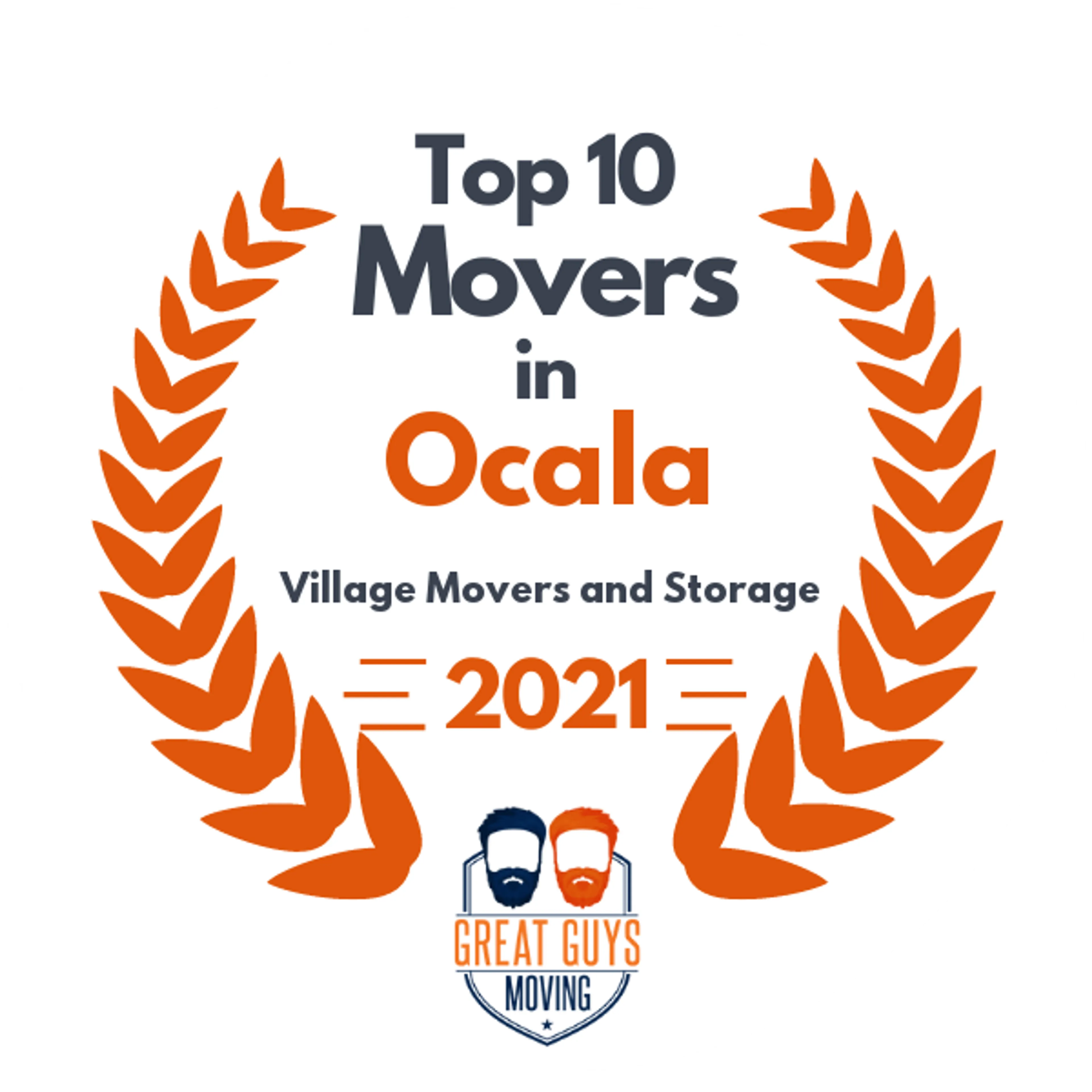 Top 10 Movers in Ocala, FL 2021 award