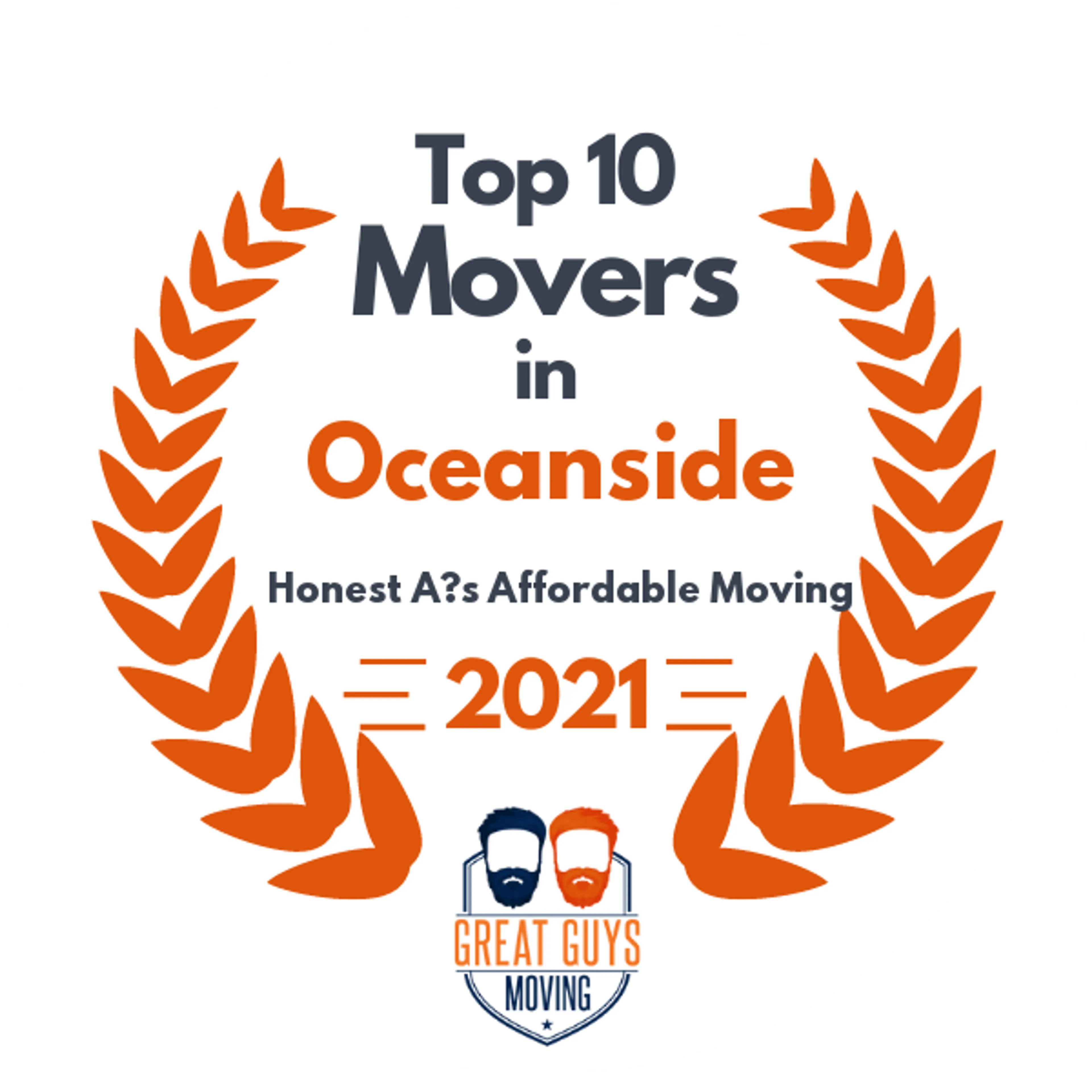 Top 10 Movers in Riverside, CA 2021 award