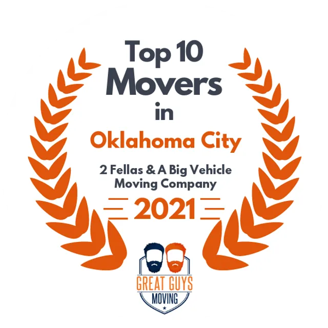 Top 10 Movers in Oklahoma City, OK 2021 award