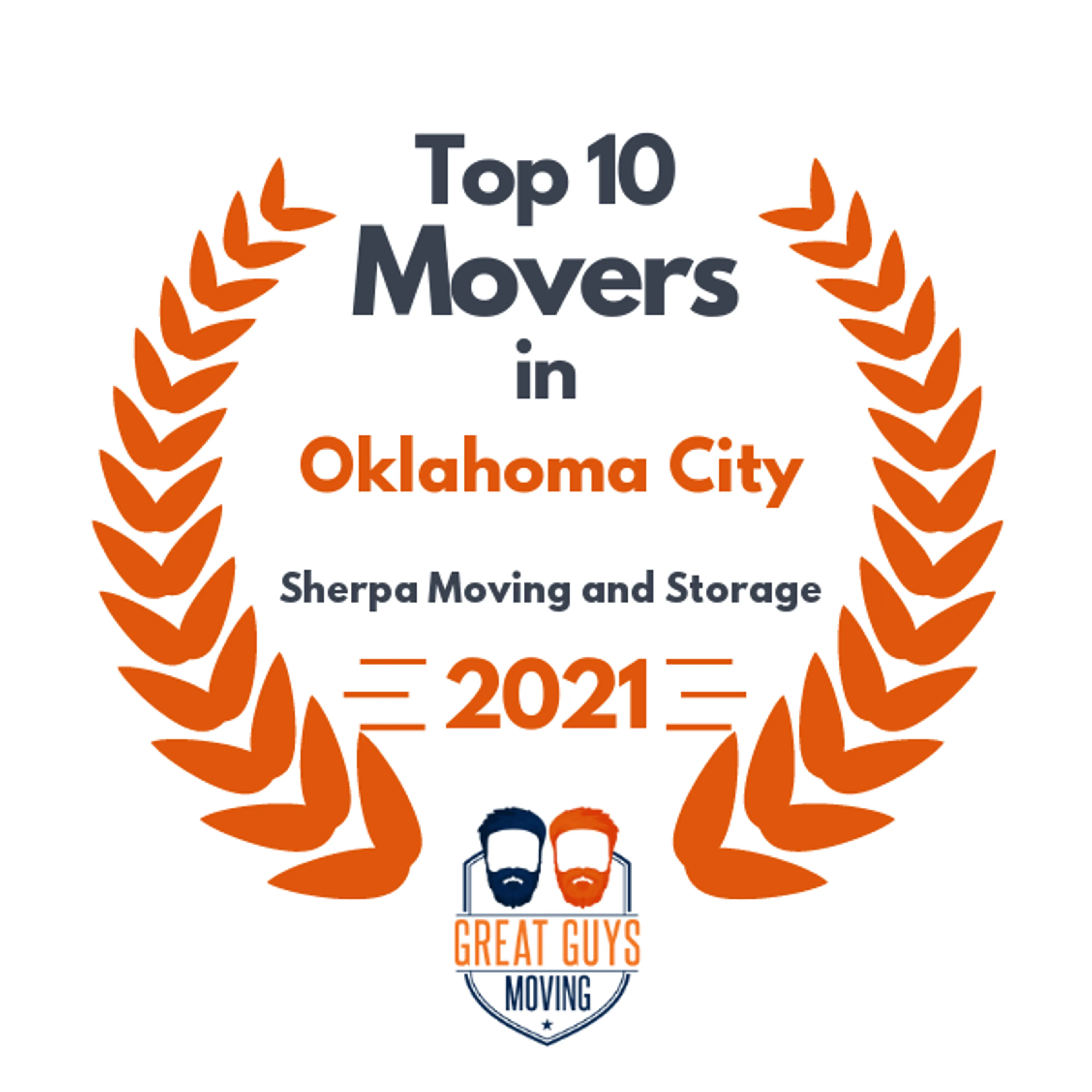 Top 10 Movers in Oklahoma City, OK 2021 award
