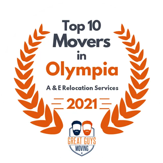 Top 10 Movers in Tacoma, WA 2021 award