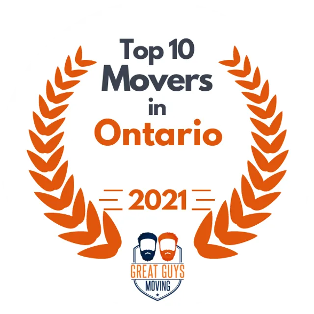 Top 10 Movers in Ontario, CA 2021 award