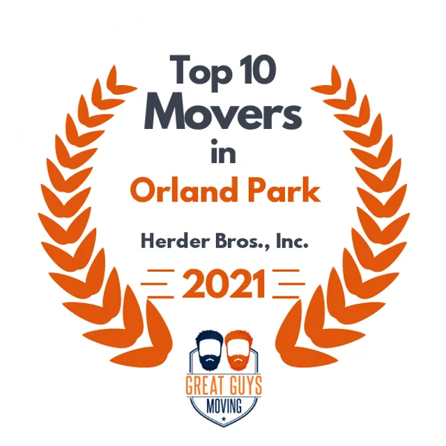 Top 10 Movers in Orland Park, IL 2021 award