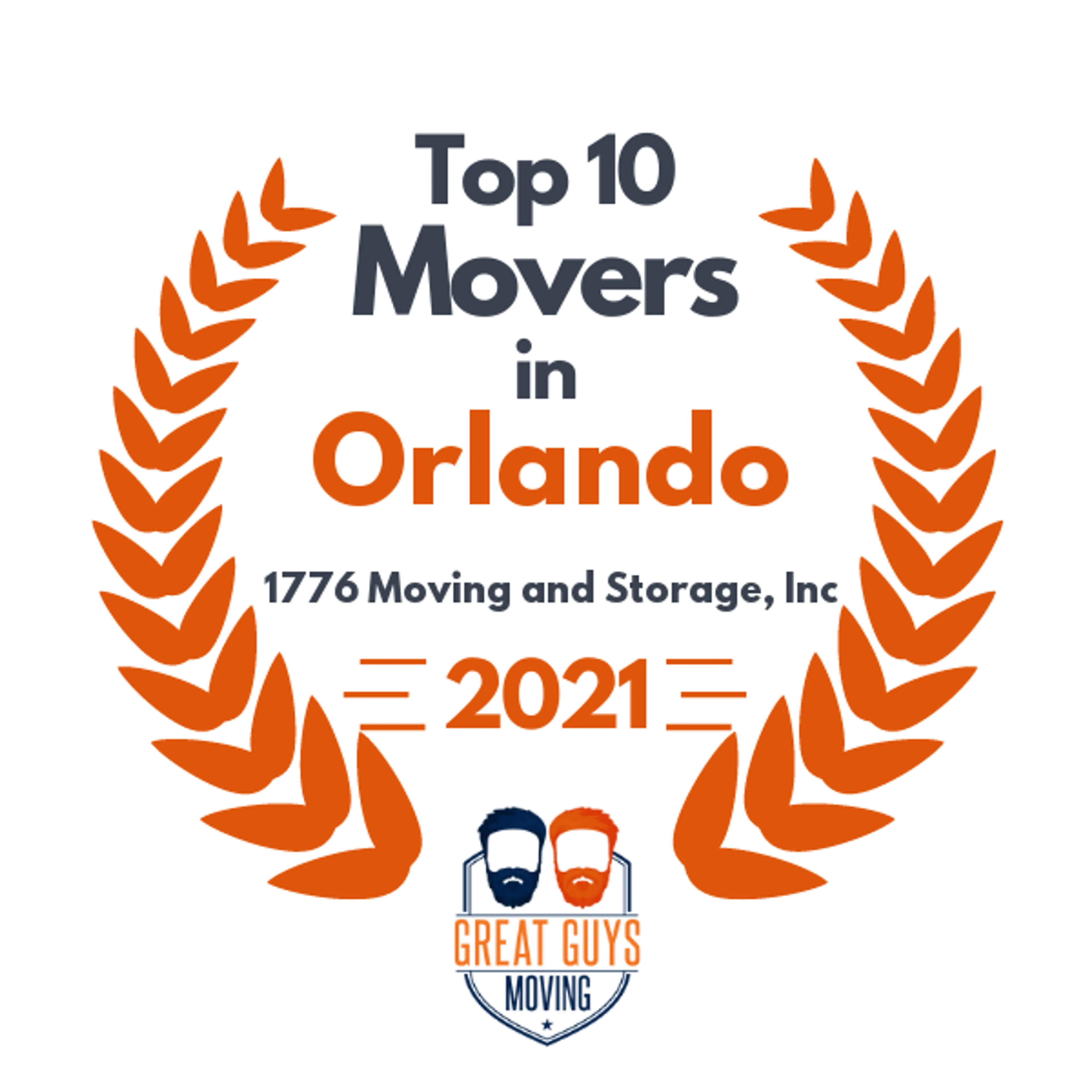 Top 10 Movers in Orlando, FL 2021 award