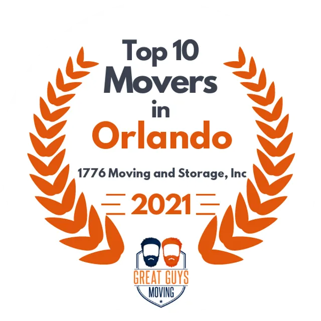 Top 10 Movers in Orlando, FL 2021 award