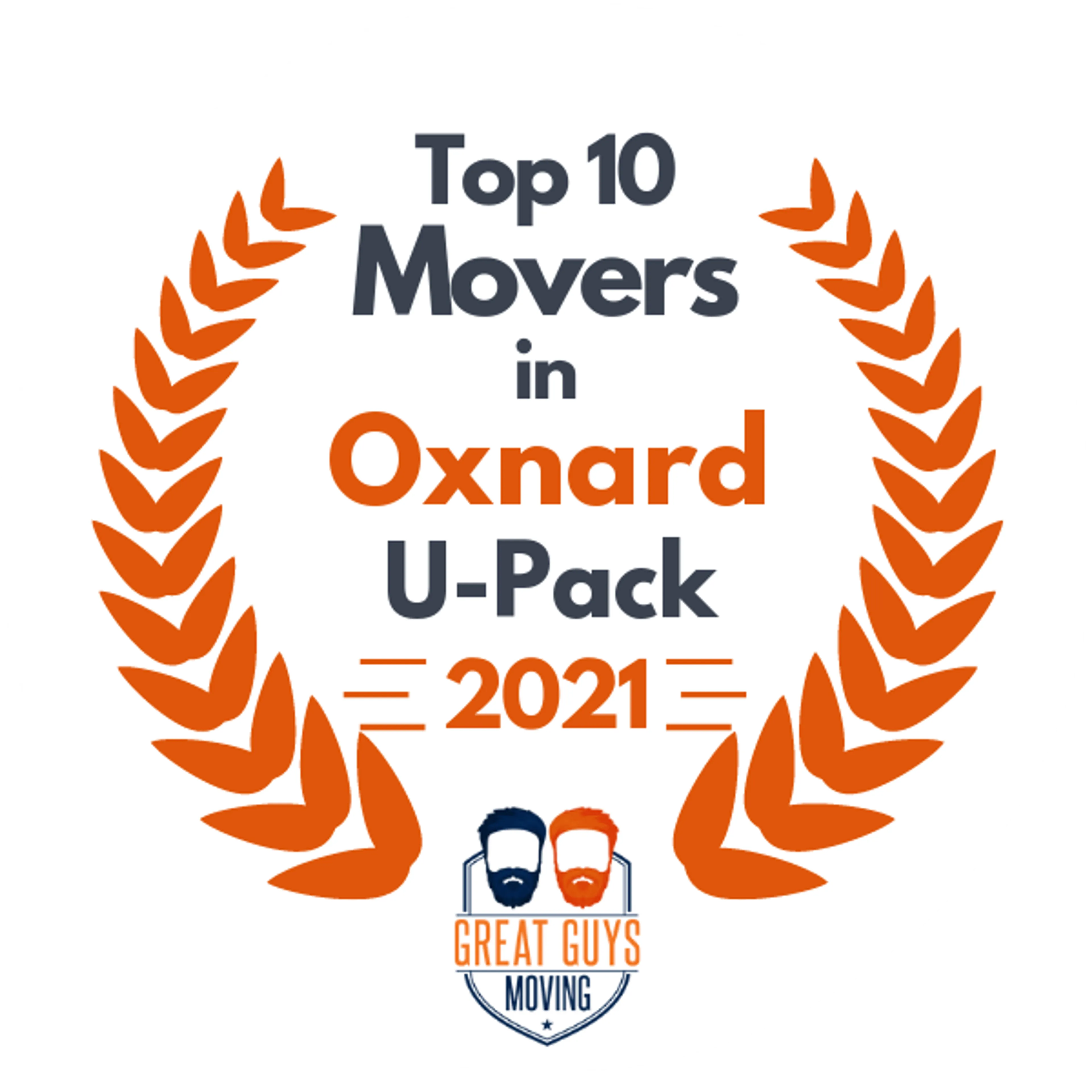Top 10 Movers in Oxnard, CA 2021 award