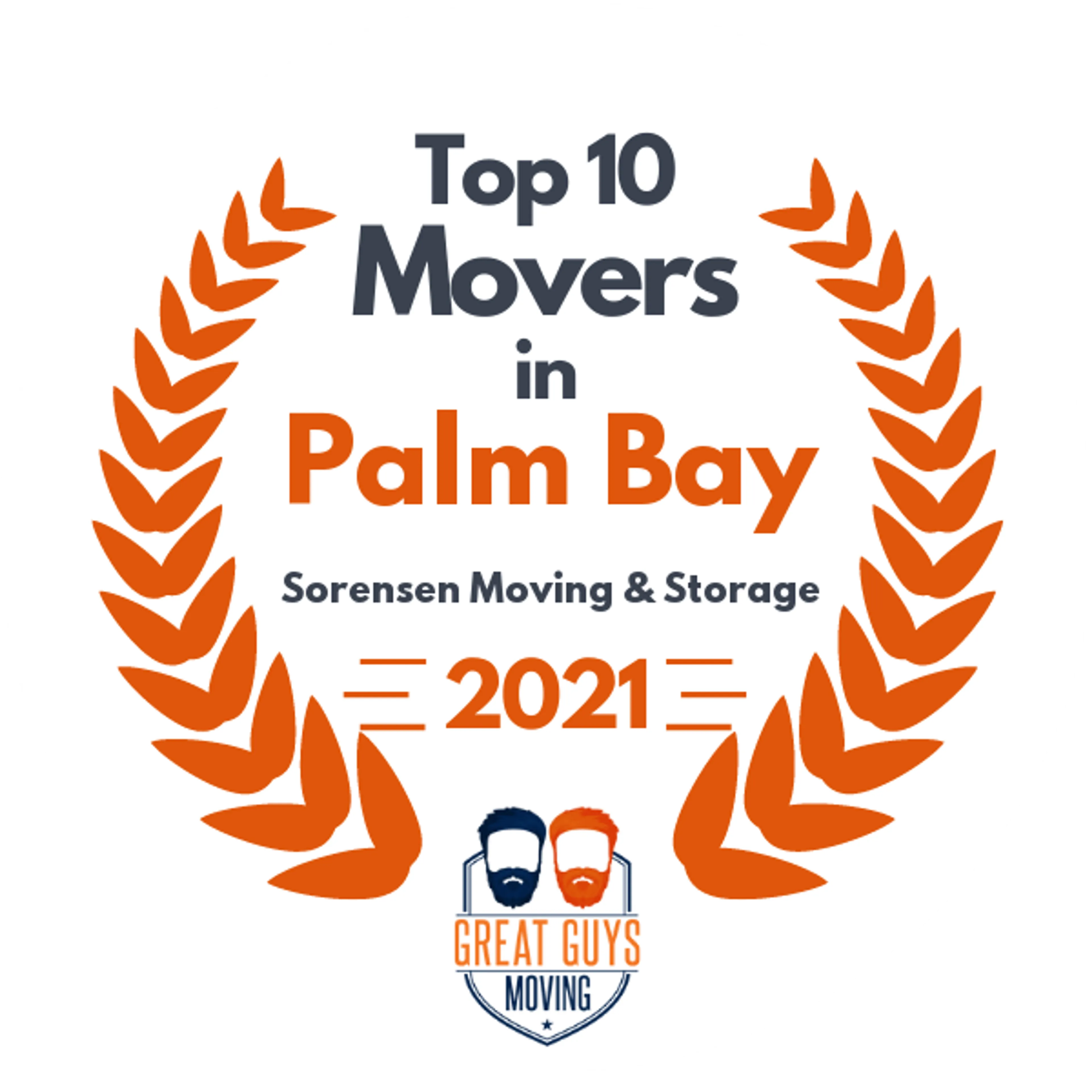 Top 10 Movers in Palm Bay, FL 2021 award