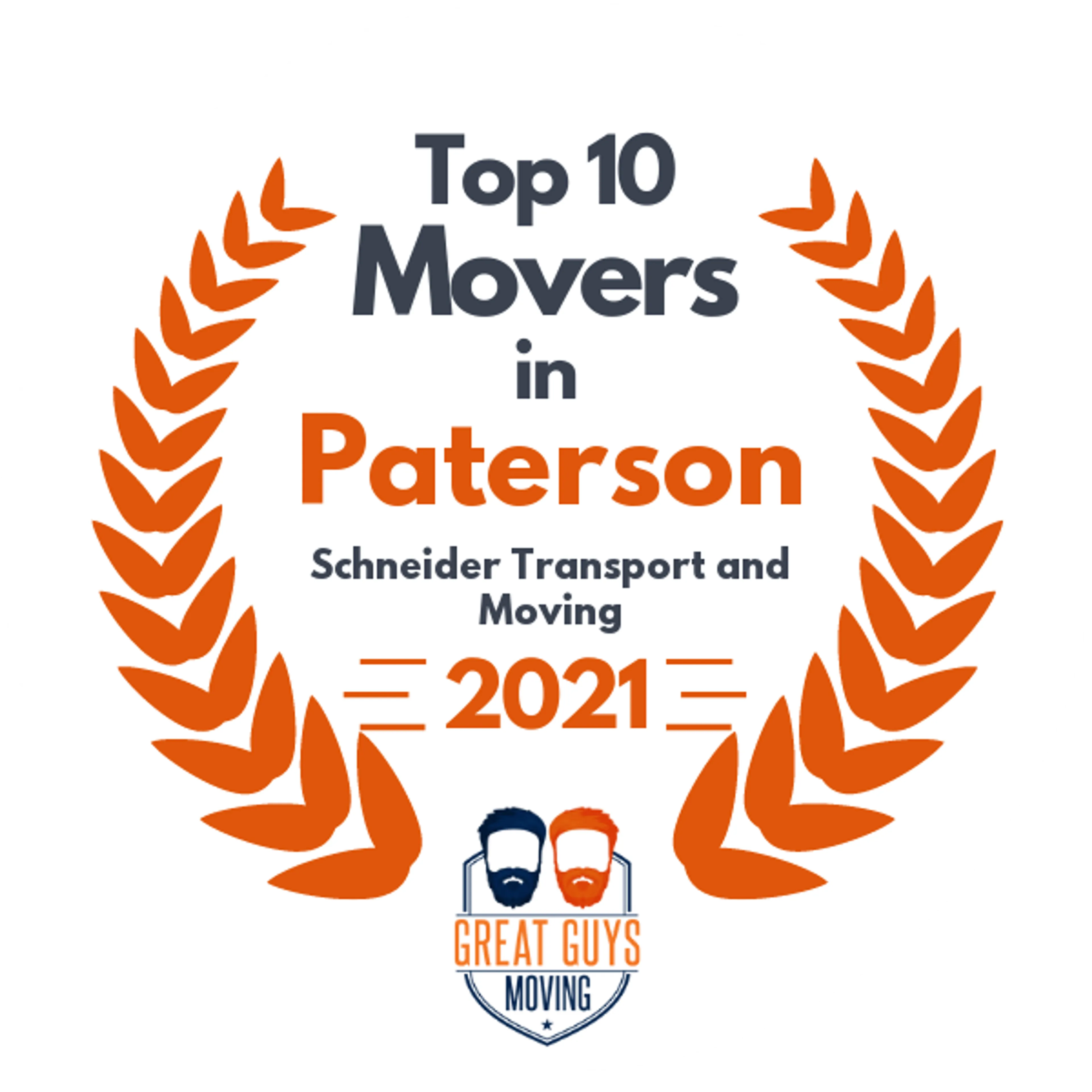 Top 10 Movers in Paterson, NJ 2021 award