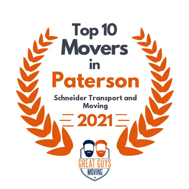 Top 10 Movers in Paterson, NJ 2021 award