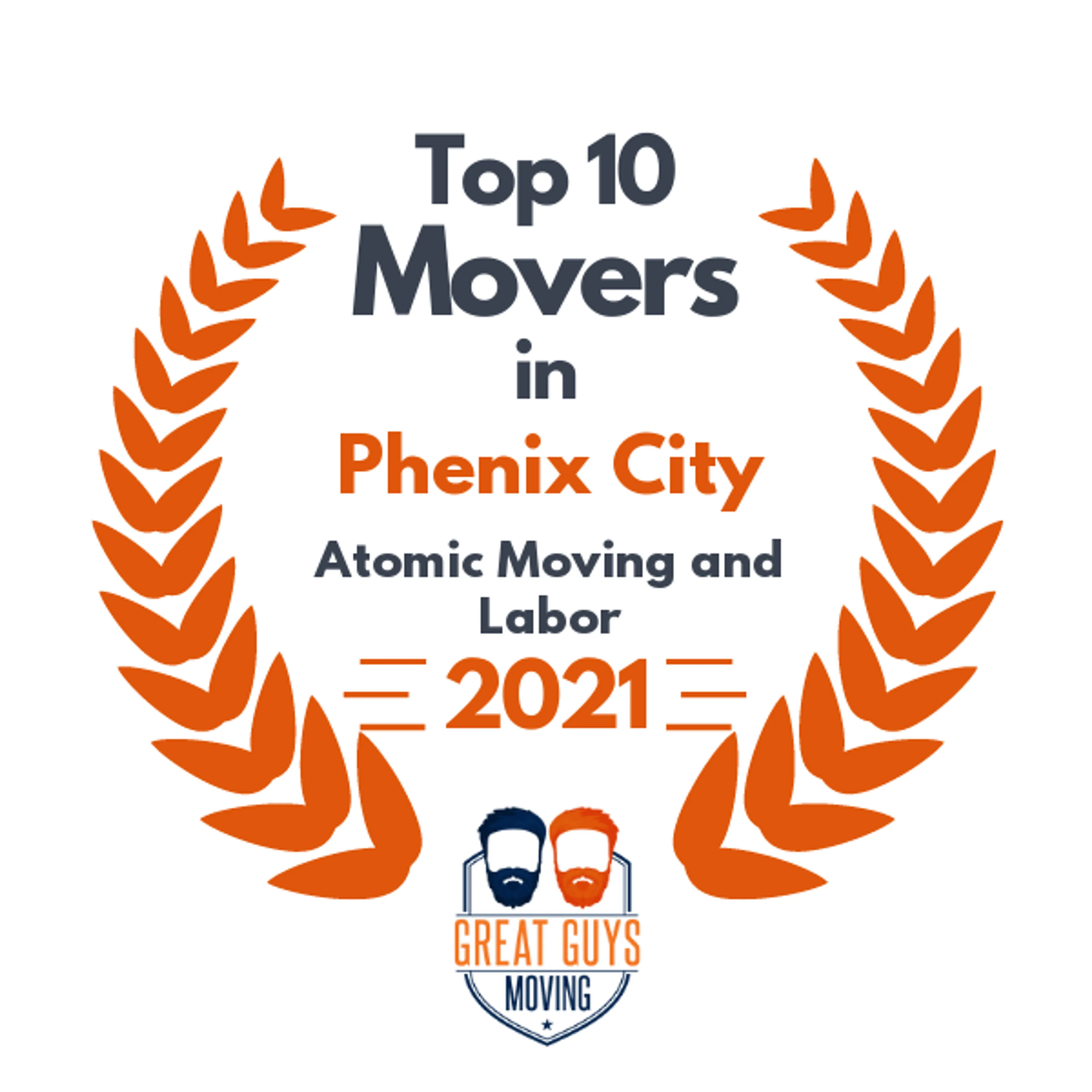 Top 10 Movers in Columbus, GA 2021 award