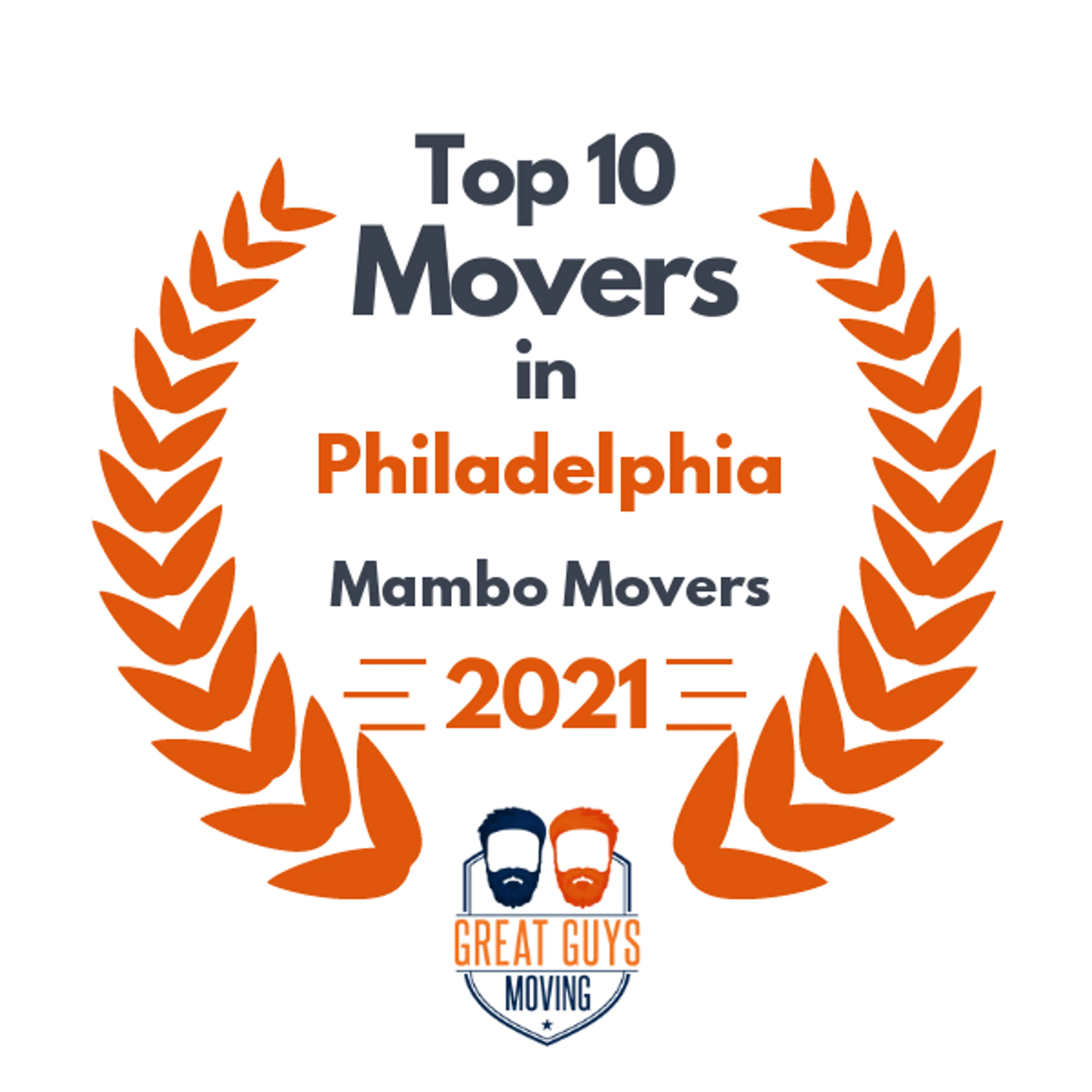 Top 10 Movers in Philadelphia, PA 2021 award