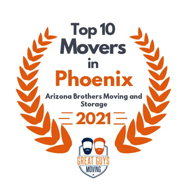 Top 10 Movers in Phoenix, AZ 2021 award