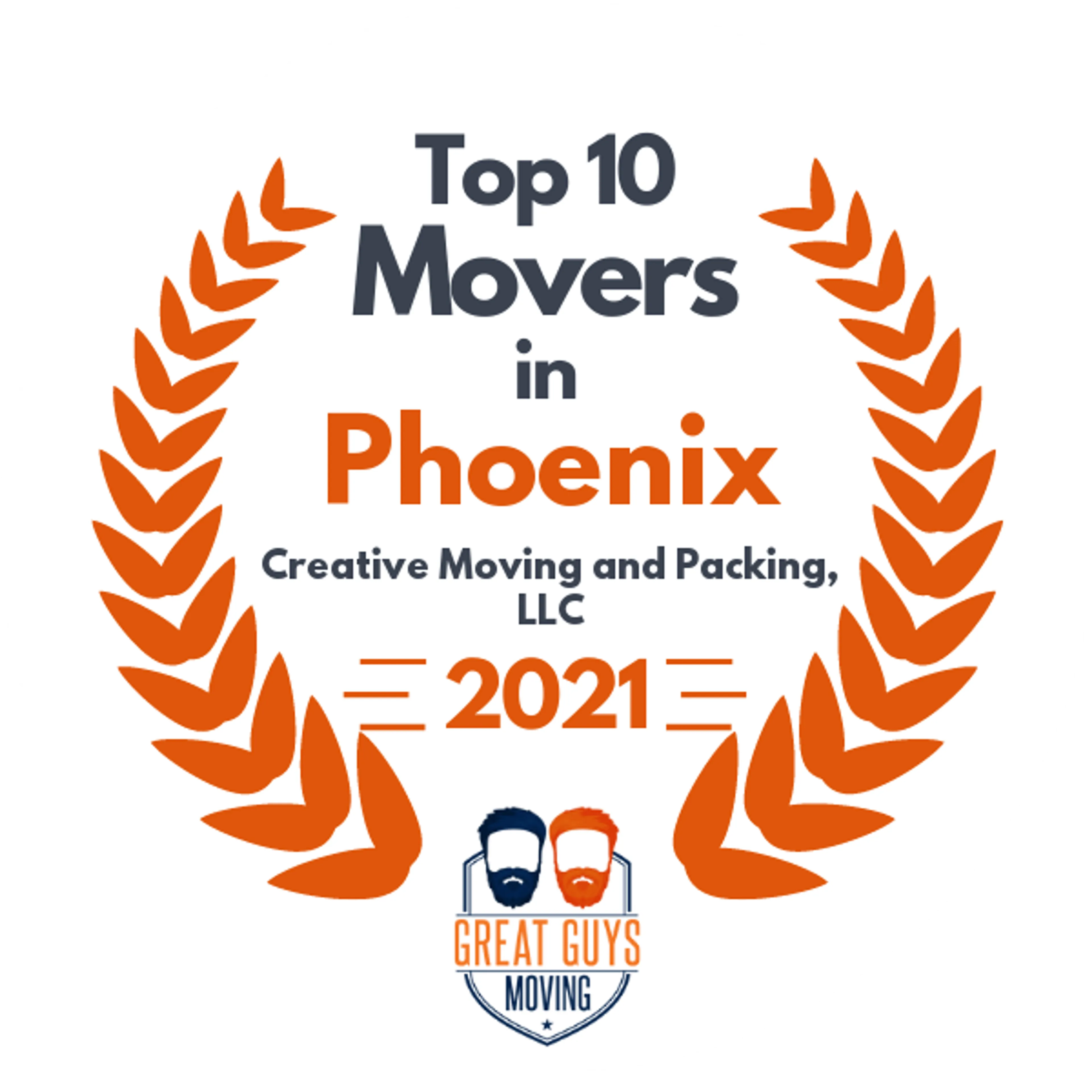 Top 10 Movers in Phoenix, AZ 2021 award