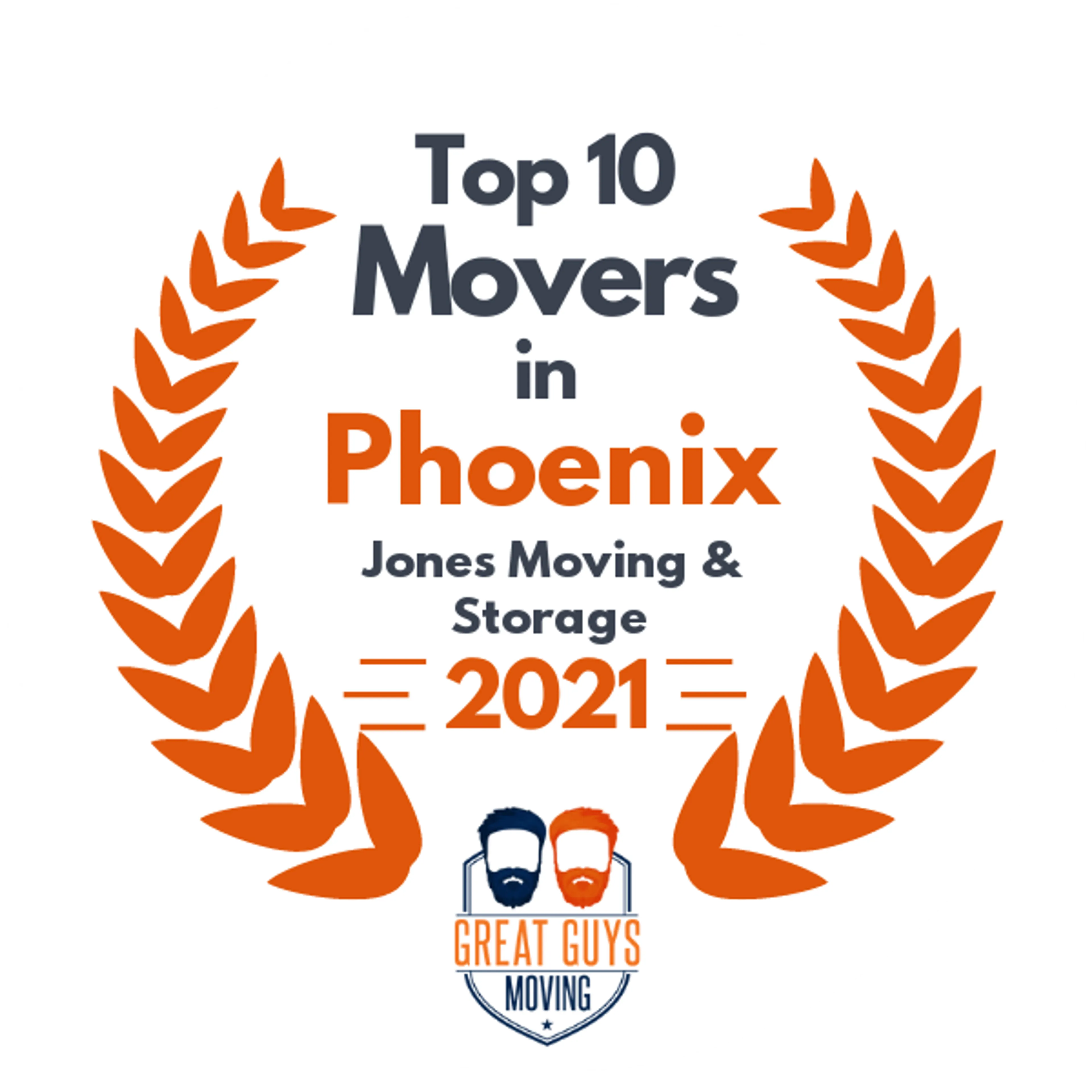 Top 10 Movers in Phoenix, AZ 2021 award