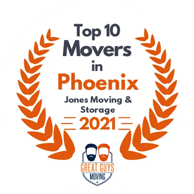 Top 10 Movers in Phoenix, AZ 2021 award