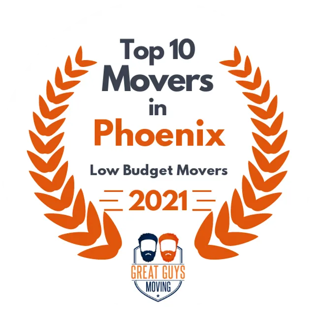 Top 10 Movers in Phoenix, AZ 2021 award